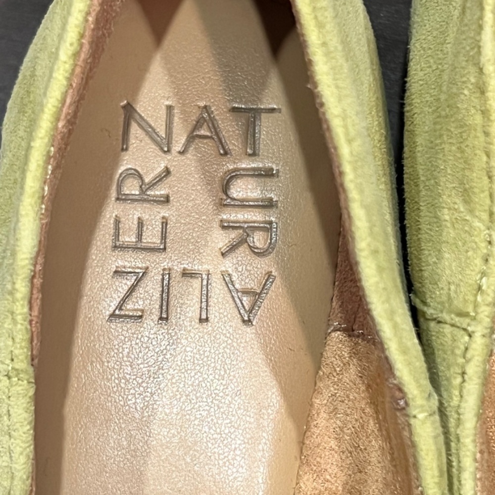 Celery green suede flats by Naturalizer - Picture 2 of 9